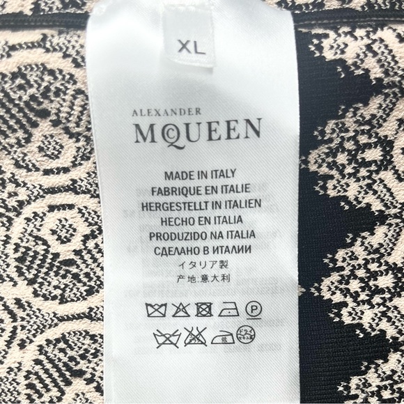 🖤 Alexander McQueen Designer Black and Pale Pink Pencil Skirt - Picture 7 of 8